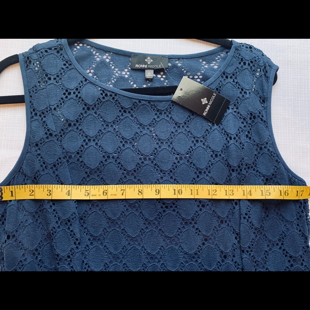 Sleeveless Navy Dress Size XL by Ronni Nicole NWT - Picture 4 of 7